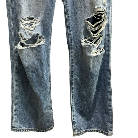 Levi's Ribcage Straight Ankle Jeans Size 24 Button fly distressed - Picture 14 of 16